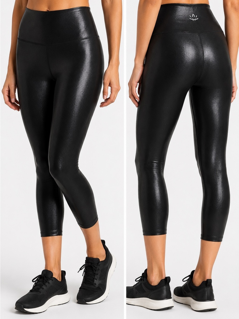 Beyond Yoga Pearlized High Waisted Midi 7/8 Leggings Black XS